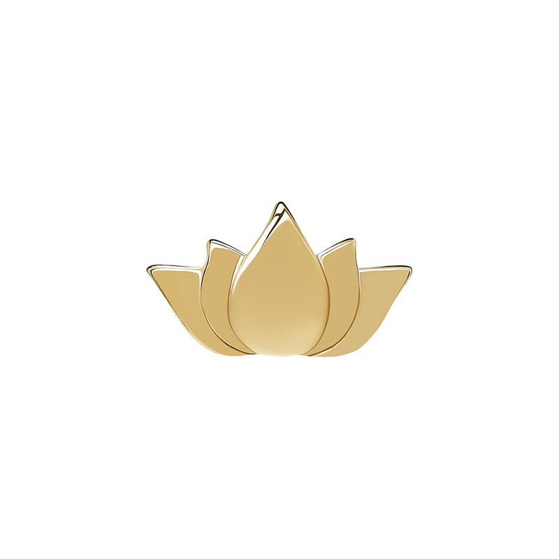 14kt Yellow Gold Lotus Flower Threadless Top — Price Per 1
