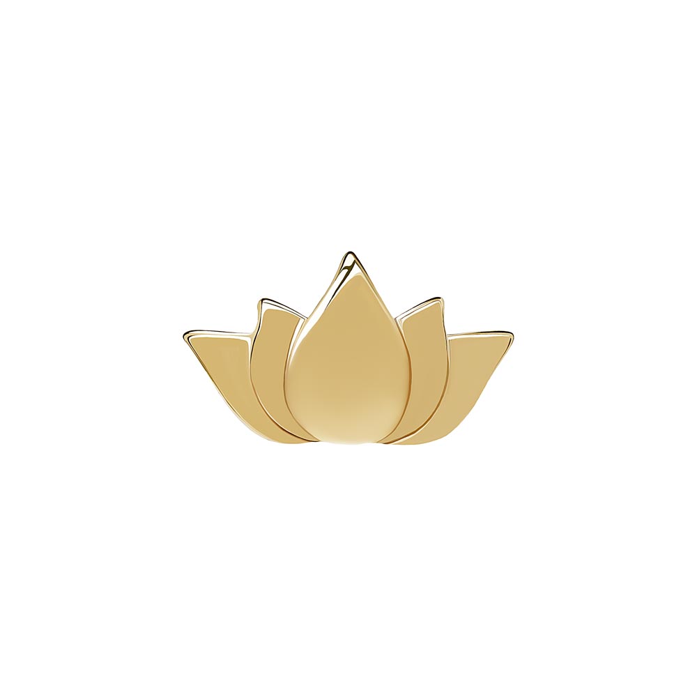 14kt Yellow Gold Lotus Flower Threadless Top — Price Per 1