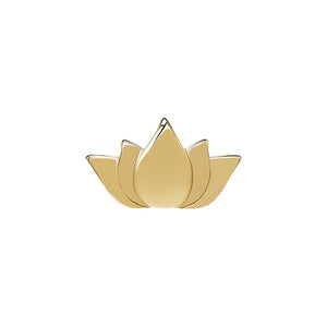 14kt Yellow Gold Lotus Flower Threadless Top — Price Per 1