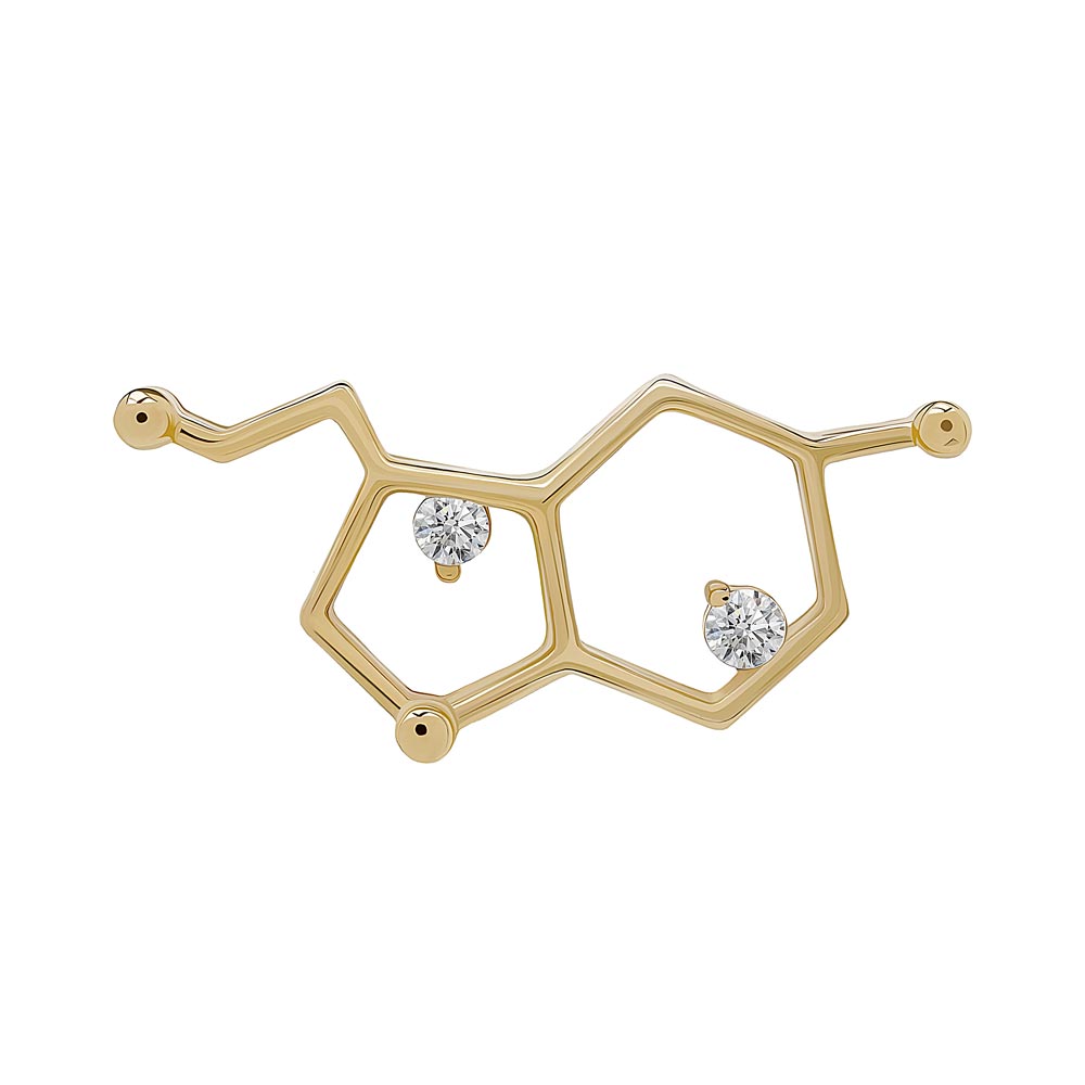 Gold Molecule Top - Threadless