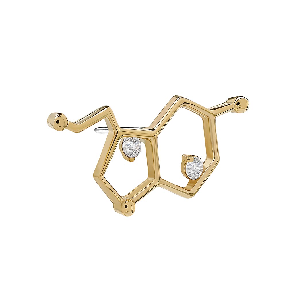Gold Molecule Top - Threadless