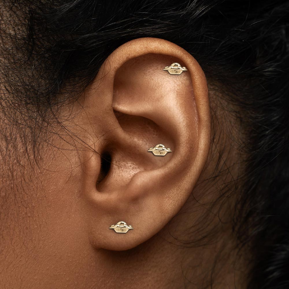 Gold Flying Saucer Top - Threadless