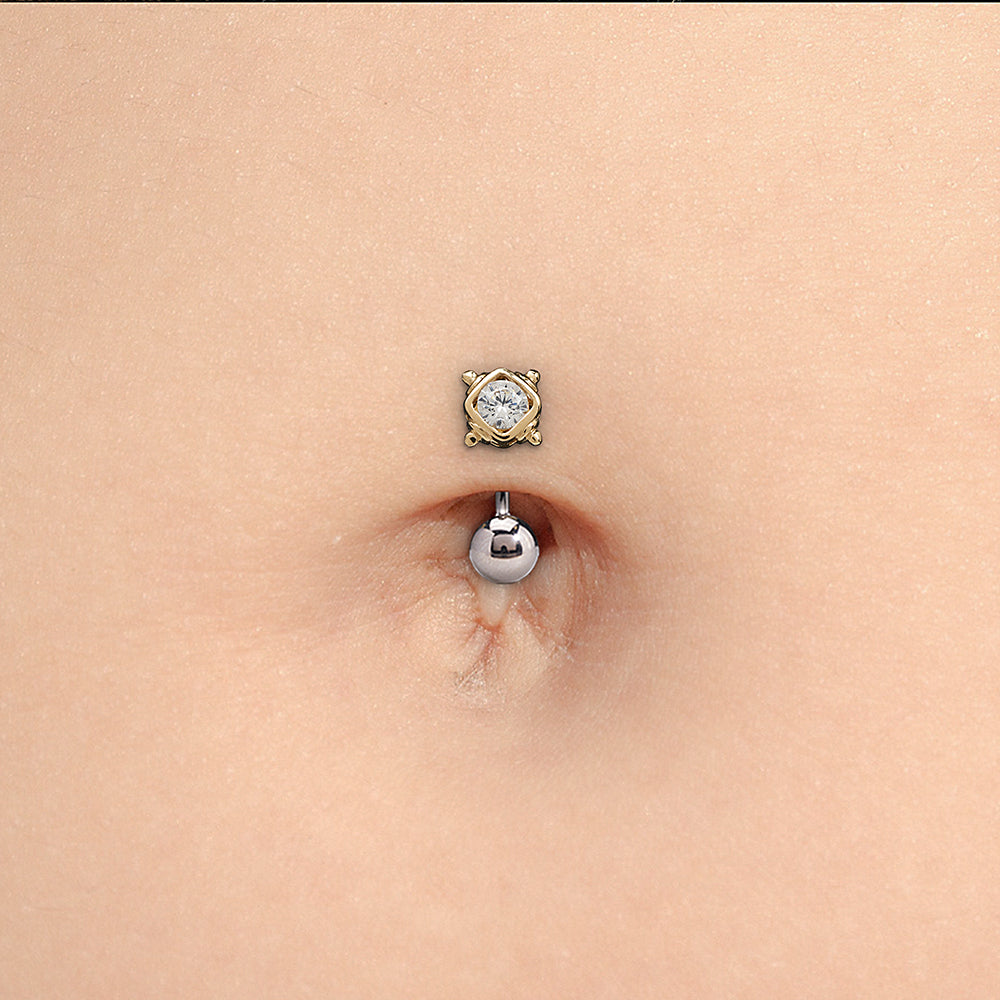 Gold Square Gem Top - Threadless