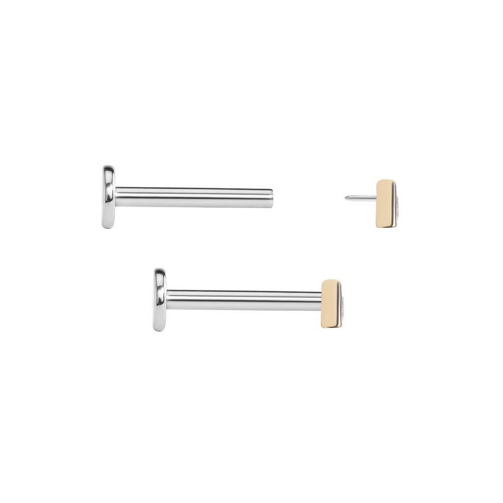 Gold Trillion-Cut Gem Top - Threadless