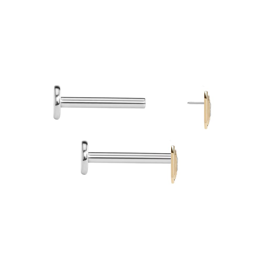 Gold Beveled Baguette Top - Threadless