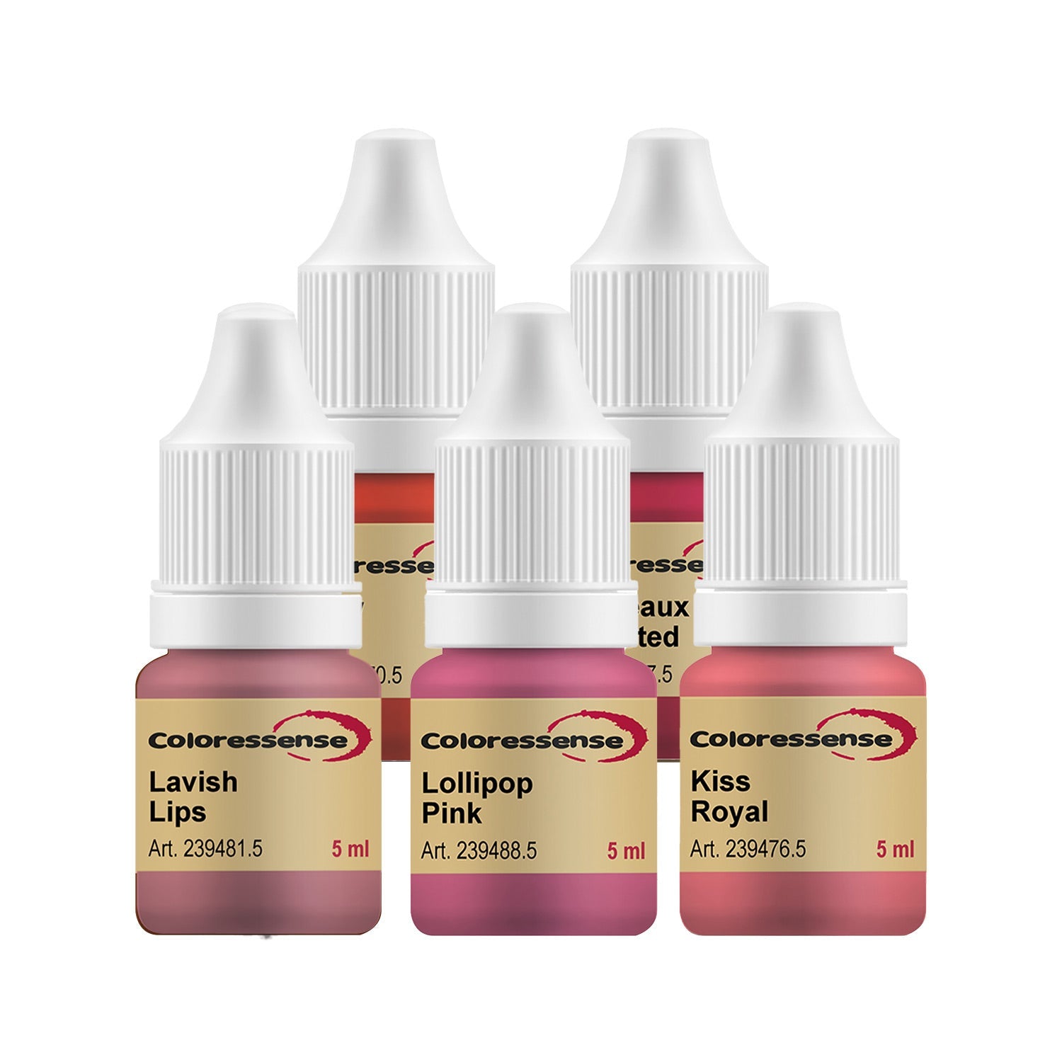 Goldeneye Coloressense Starter Lip Blush Set - 5 5ml Bottles