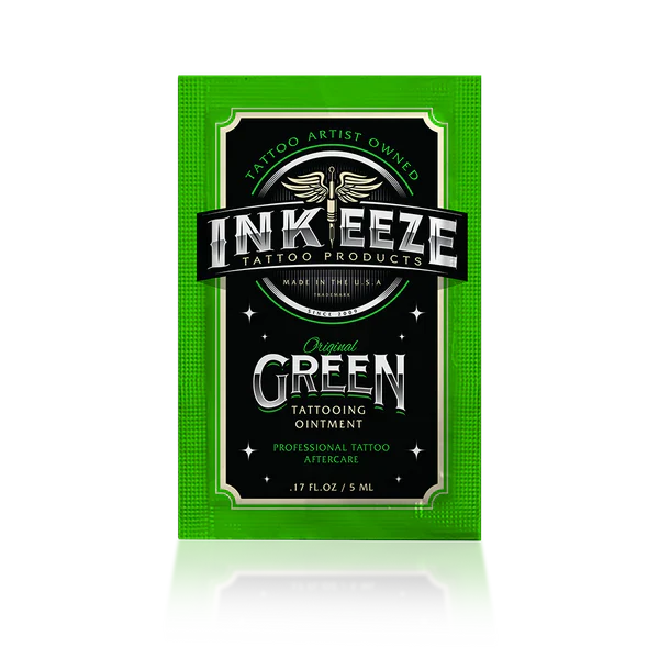INK-EEZE Green Glide Tattooing Ointment - 5ml Travel Packet