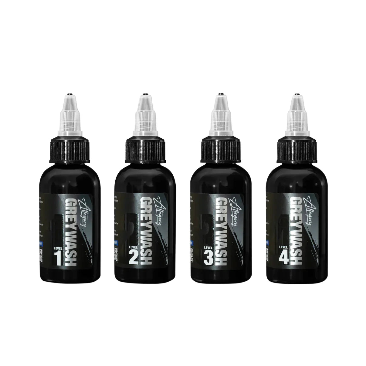 Greywash Set of 4 — Allegory Premium Tattoo Ink — Pick Size