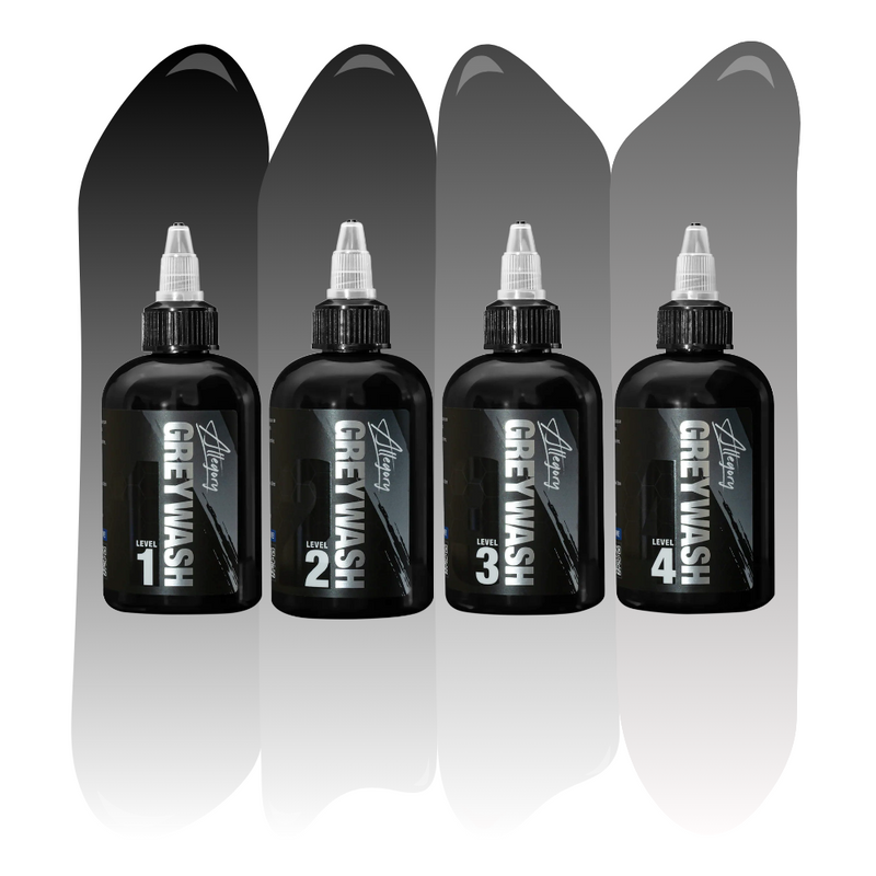 Greywash Set of 4 — Allegory Premium Tattoo Ink — Pick Size