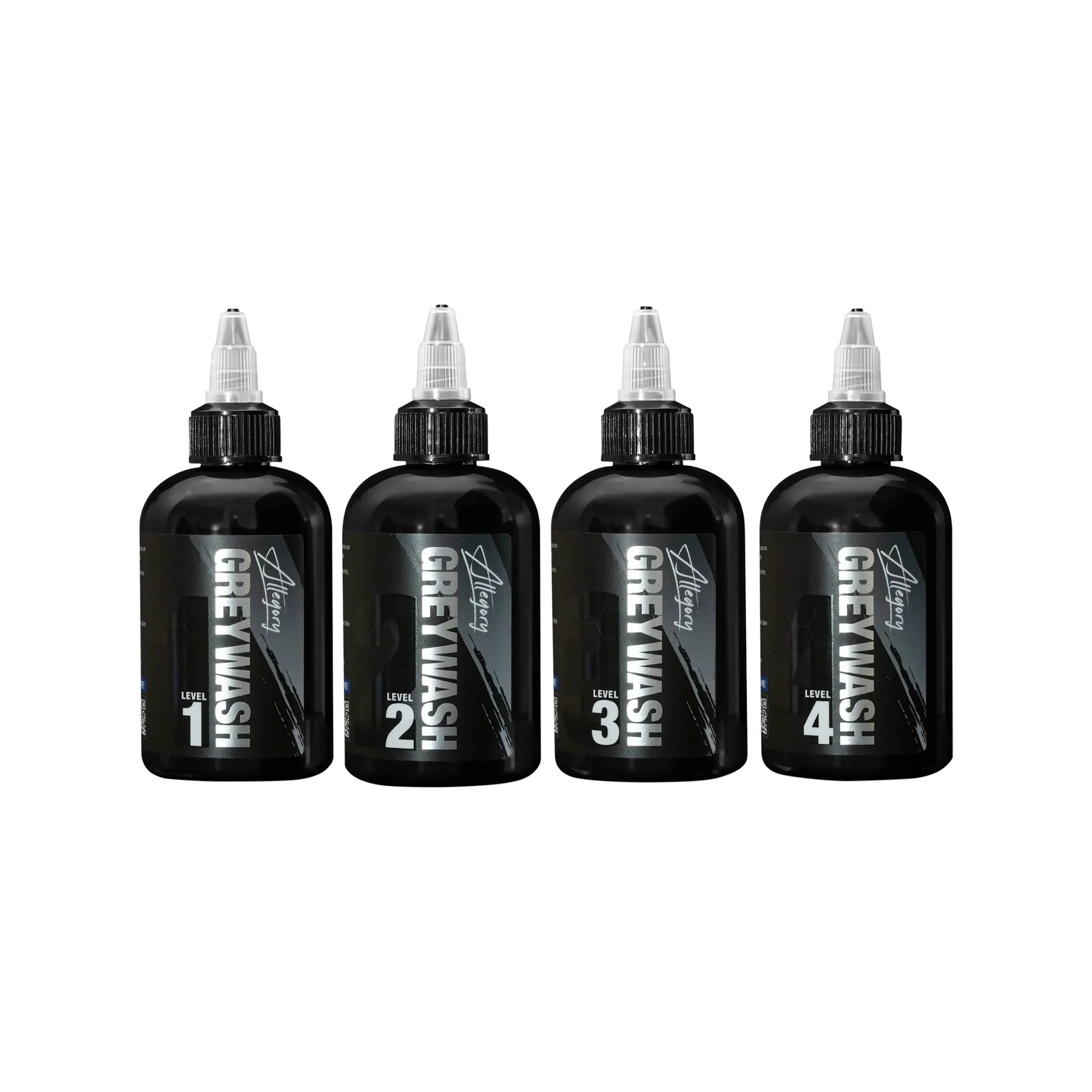 Greywash Set of 4 — Allegory Premium Tattoo Ink — Pick Size