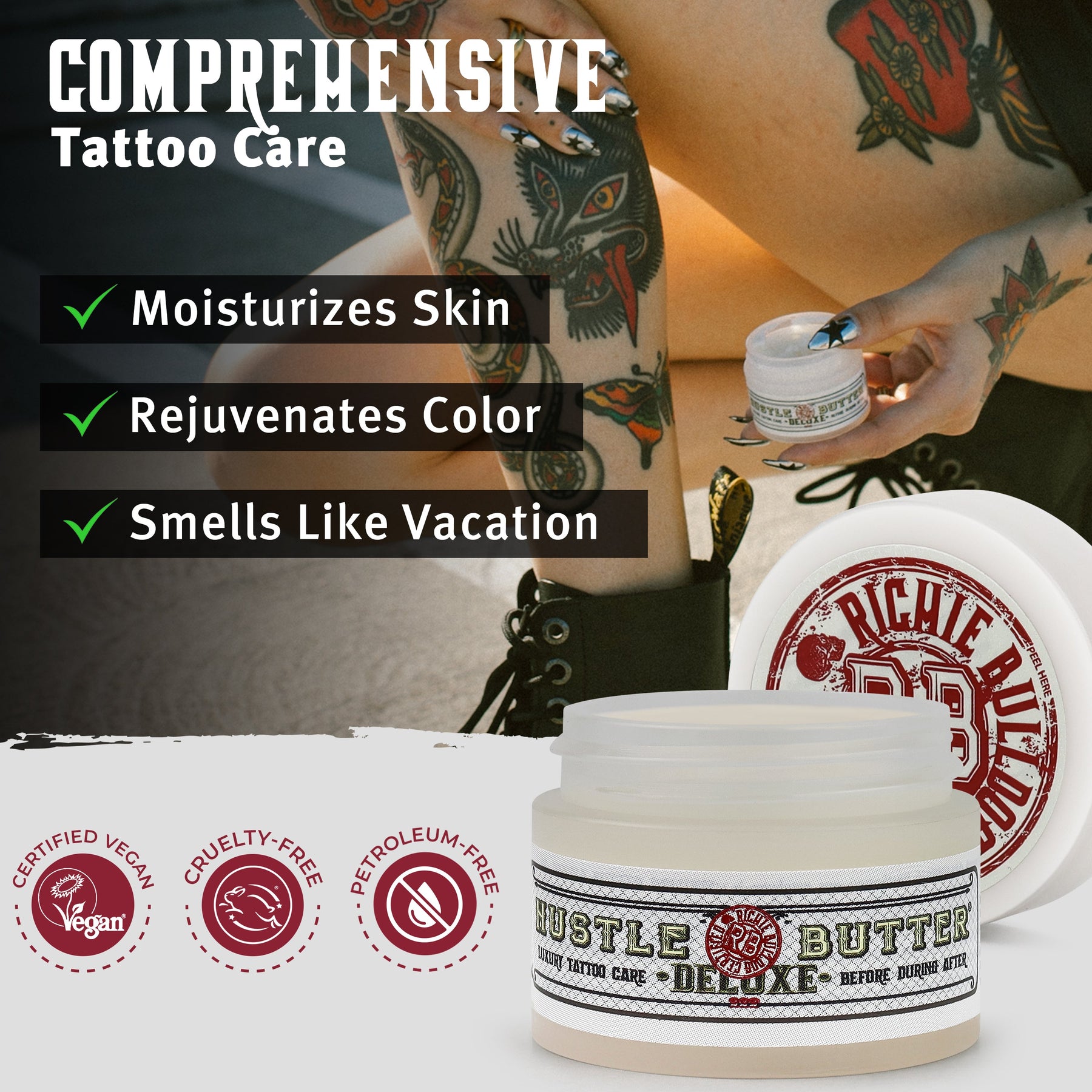 Hustle Butter Deluxe Tattoo Aftercare — 1oz — Single or Case of 48