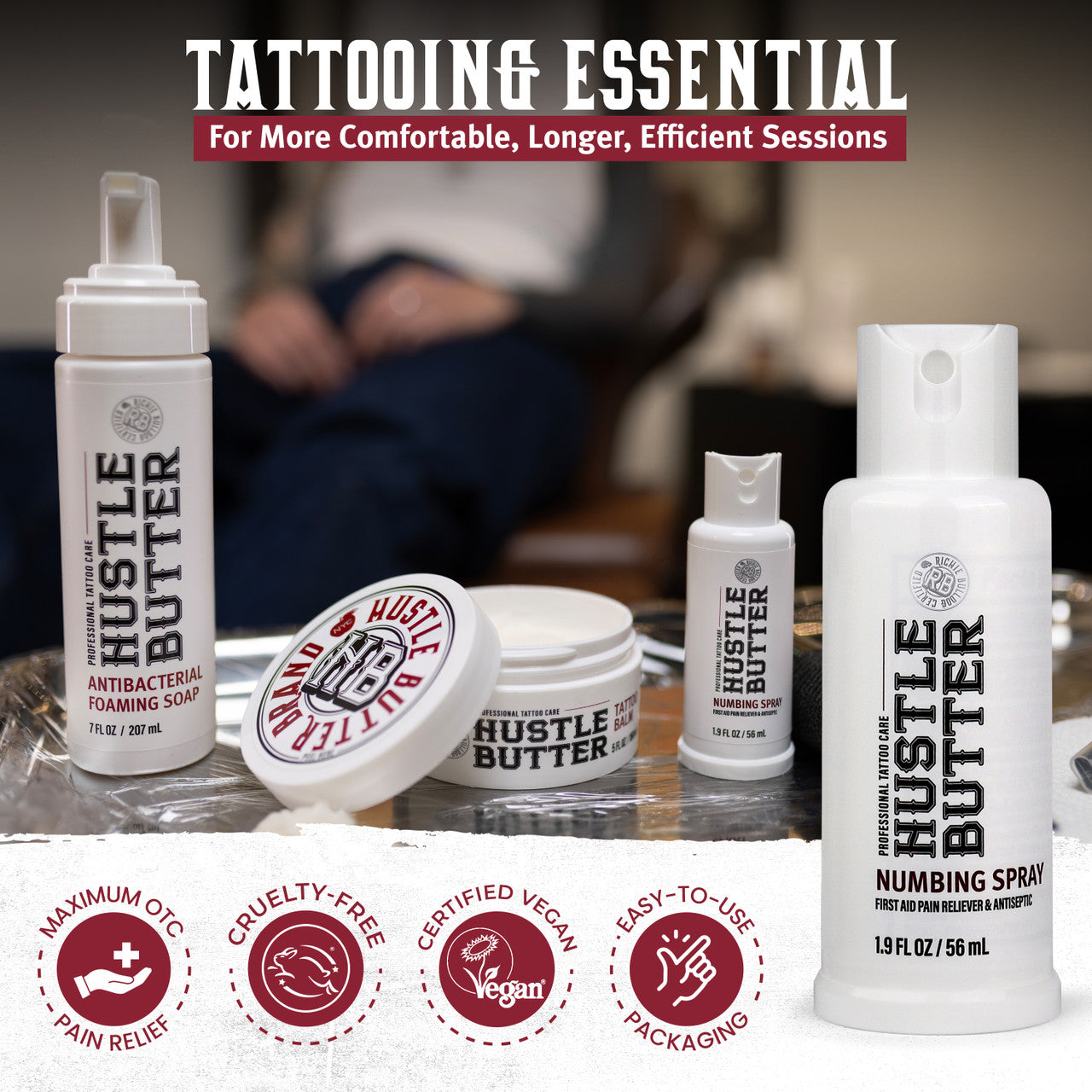 Hustle Butter Numbing Spray — 1.9oz Spray Bottle