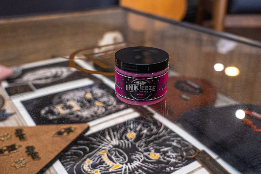 INK-EEZE Pink Glide Tattooing Ointment — 6oz Jar