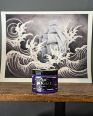 INK-EEZE Purple Glide Tattooing Ointment - 6oz Jar