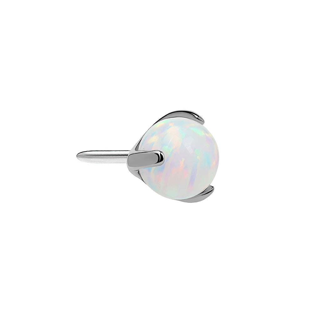 Opal Ball Titanium Top - Threadless
