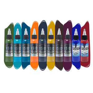 Juan Salgado 10-Color Palette Signature Set — Fusion Tattoo Ink — 1oz