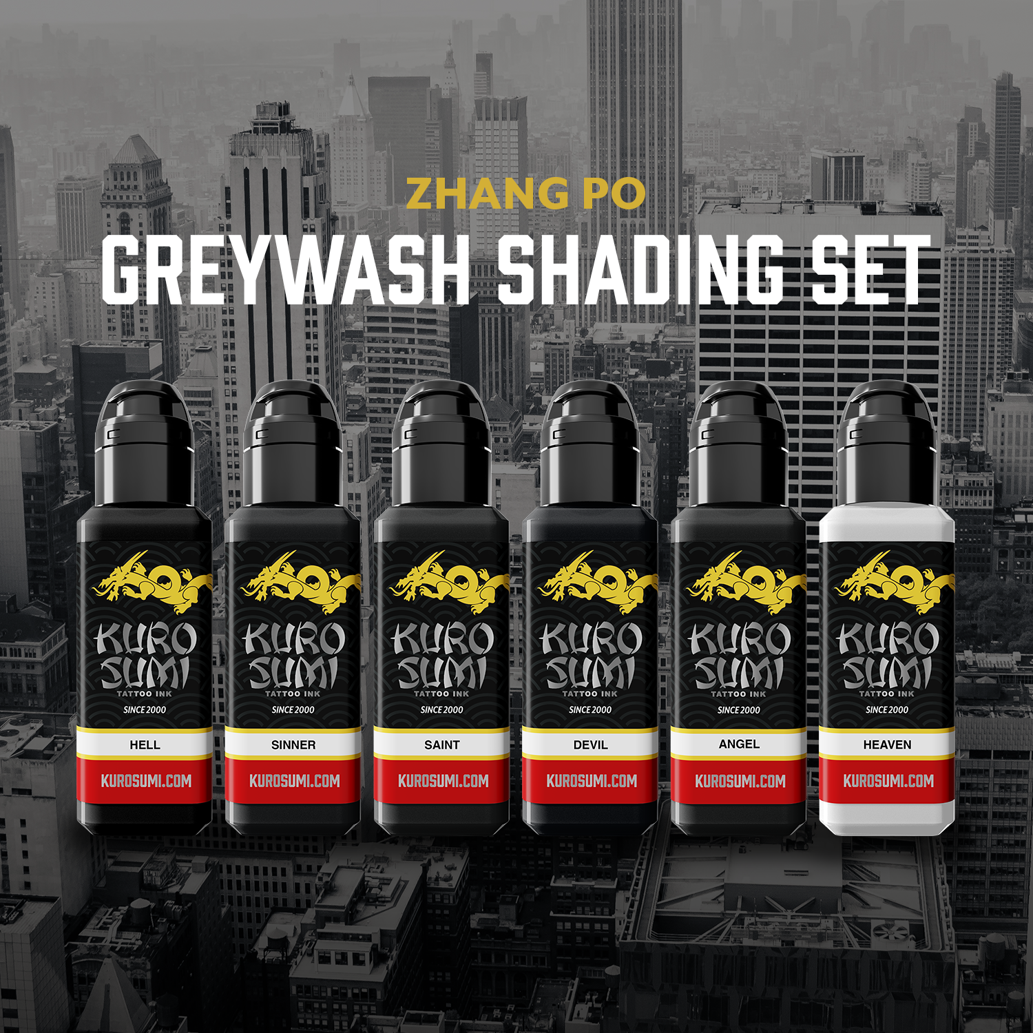 Zhang Po 6 Bottle Greywash Set