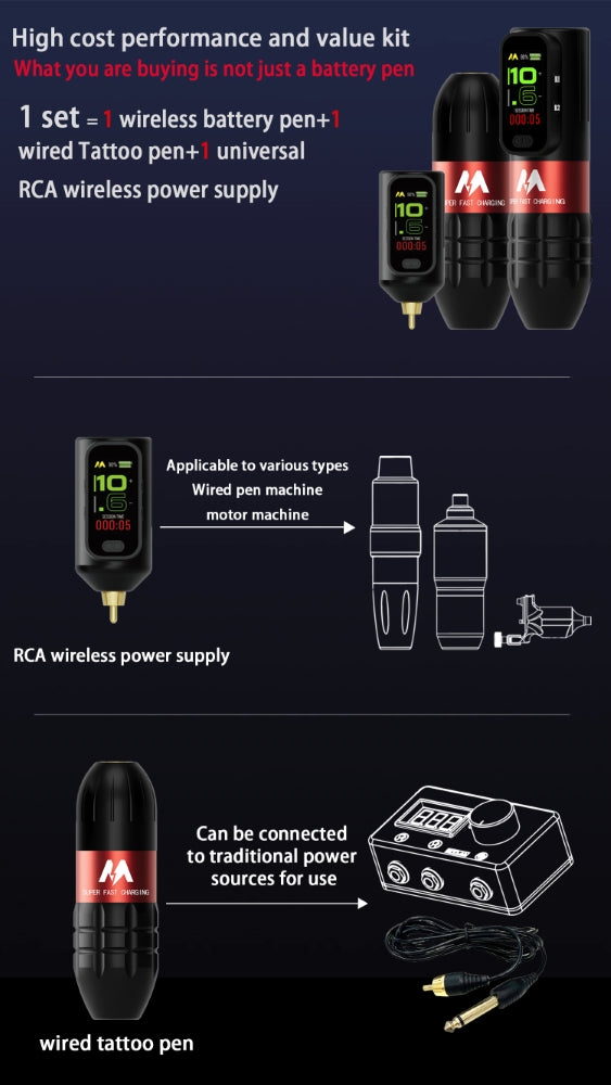 Mars M1 Wireless Pen Tattoo Machine