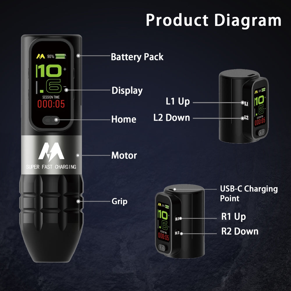Mars M1 Wireless Pen Tattoo Machine