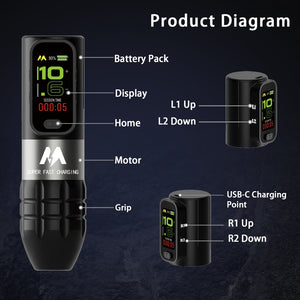 Mars M1 Wireless Pen Tattoo Machine