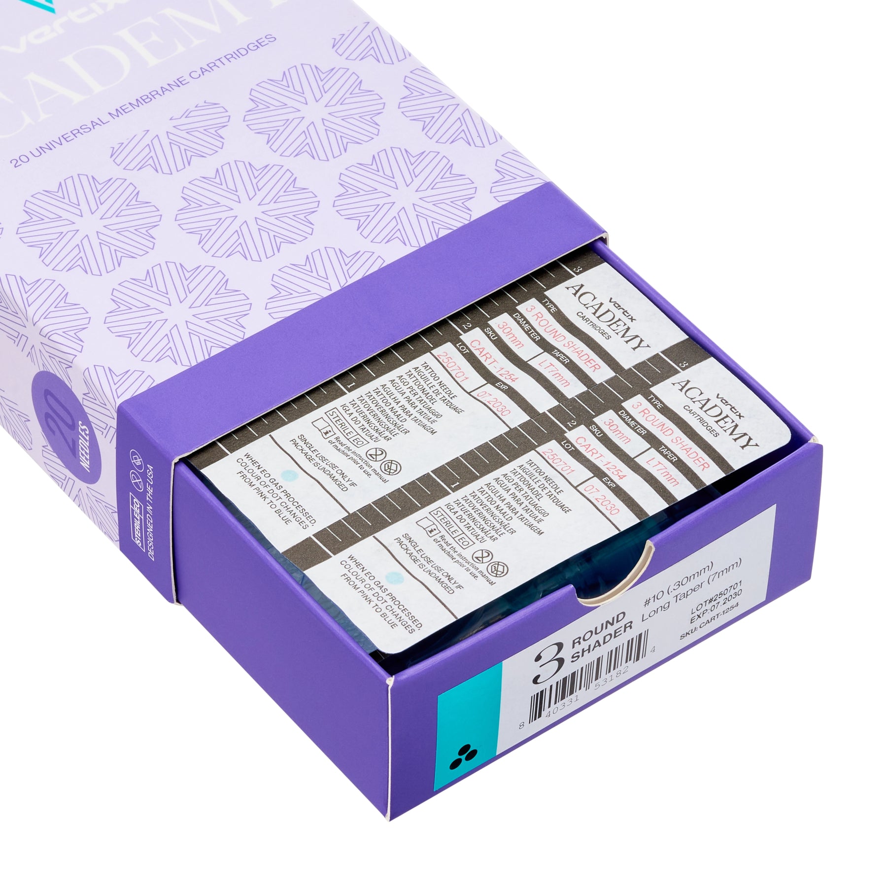 Vertix Academy Needle Cartridges — Box of 20