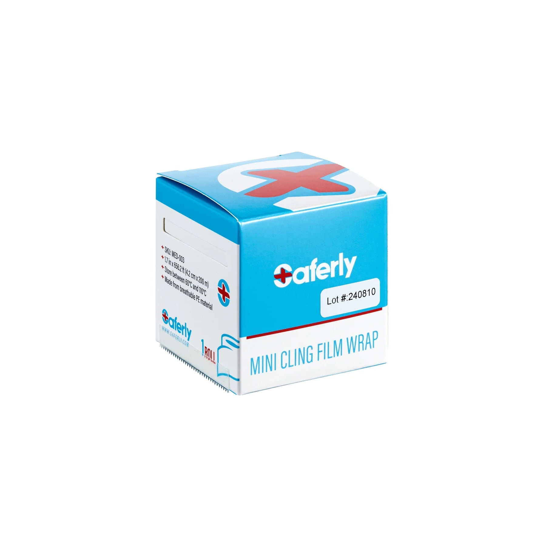 Saferly Medical Mini Cling Film Wrap — 4.2cm x 200m Roll