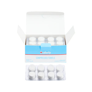 Saferly Lustra Compressed Towels — Box of 32