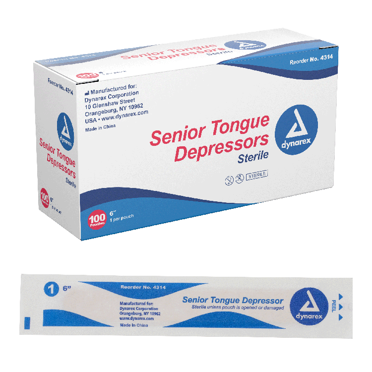 Sterile Tongue Depressors — Box of 100