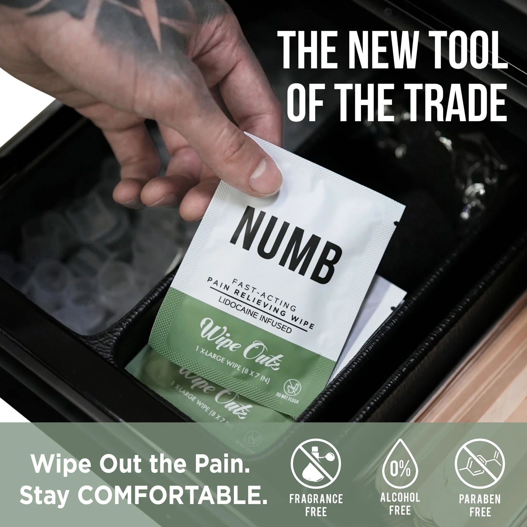 Wipe Outz™ Numbing Tattoo Wipes — Lidocaine Infused