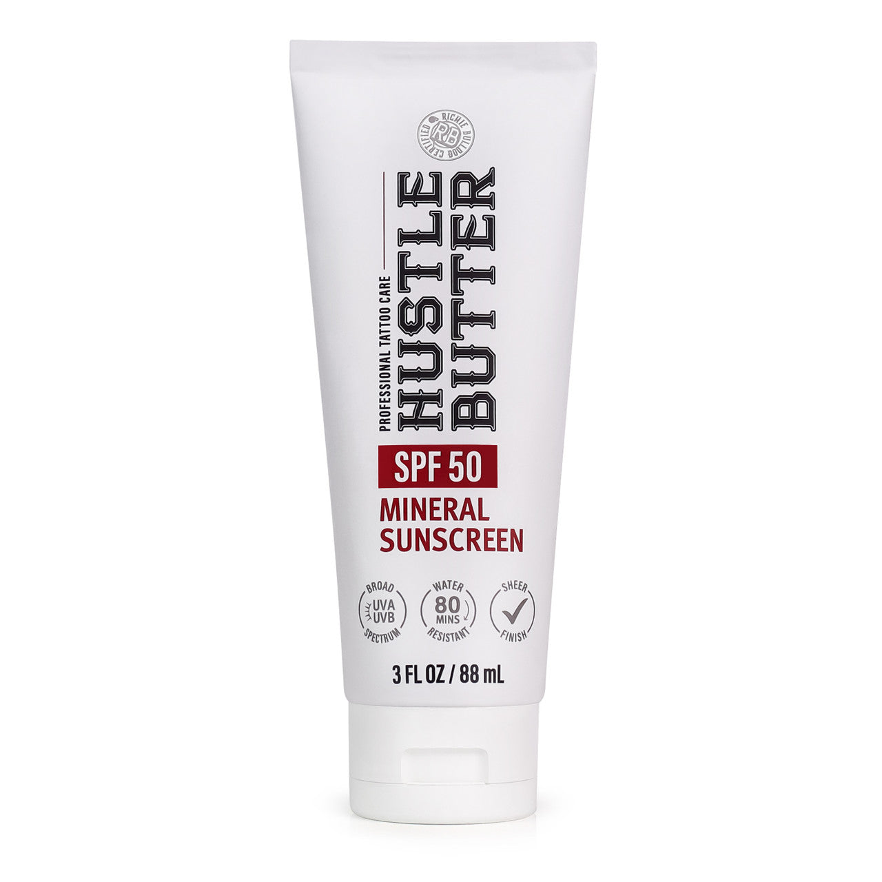 Hustle Butter Mineral Sunscreen Lotion — SPF 50 — Single or Case of 12