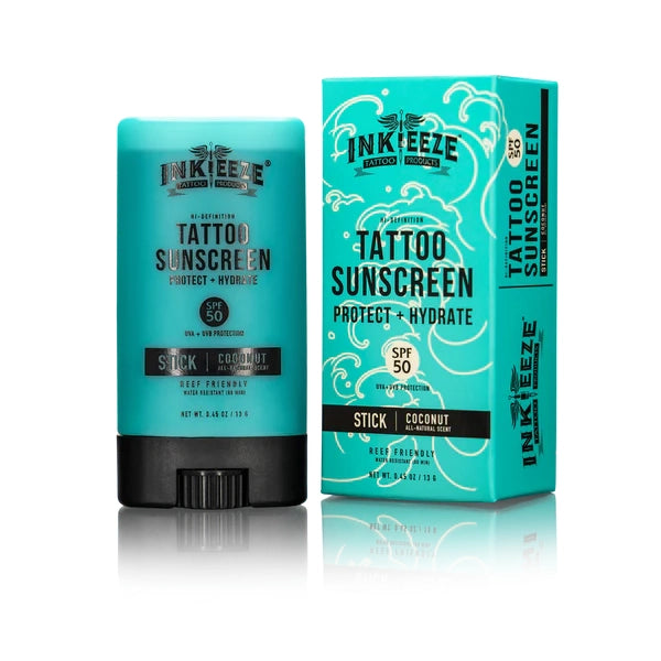INK-EEZE Hi-Definition Tattoo Sunscreen Stick SPF 50 — 0.5oz