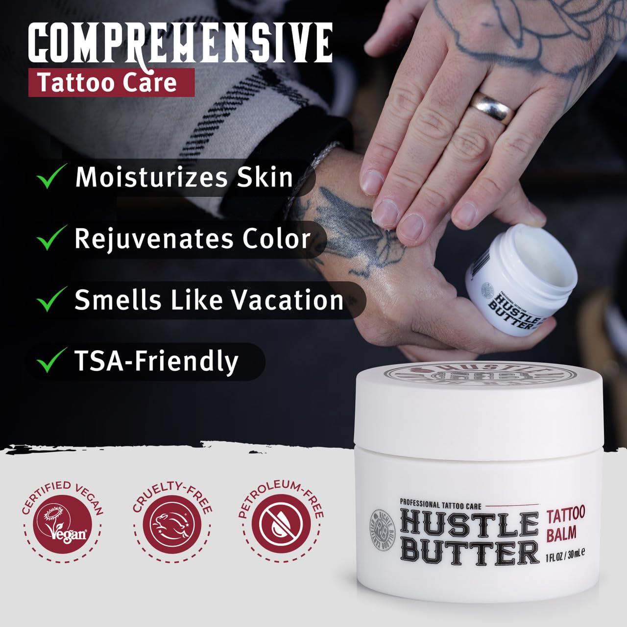 Hustle Butter Deluxe Tattoo Aftercare — 1oz — Single or Case of 48