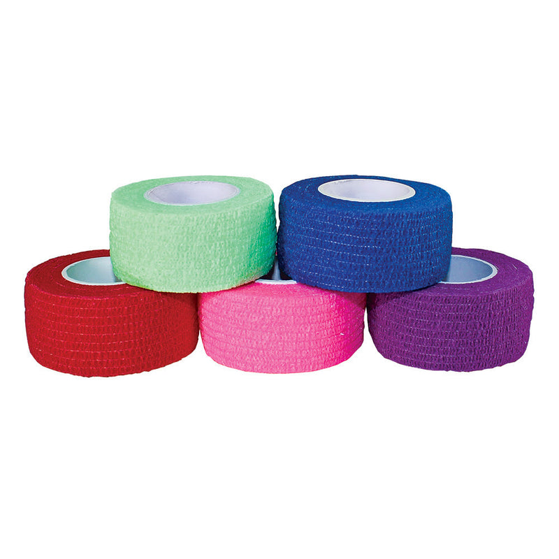 Cohesive Wrap - 1' x 5" Yds - MIXED COLORS - CASE