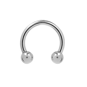 14g Externally Threaded Titanium Circular Barbell w/ Balls — Price Per 1