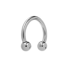 14g Externally Threaded Titanium Circular Barbell w/ Balls — Price Per 1