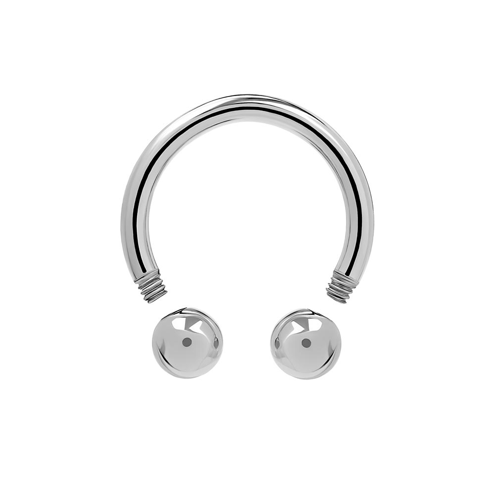 14g Externally Threaded Titanium Circular Barbell w/ Balls — Price Per 1