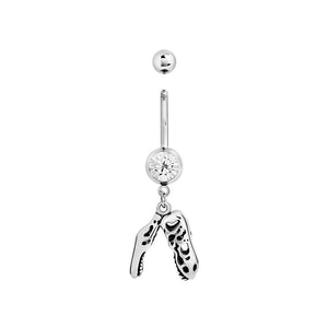 14g 3/8” T-Rex Skull Dangle Belly Button Ring