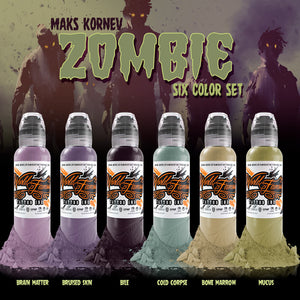 6 Bottle Mak's Zombie Set — World Famous Tattoo Ink — Pick Size