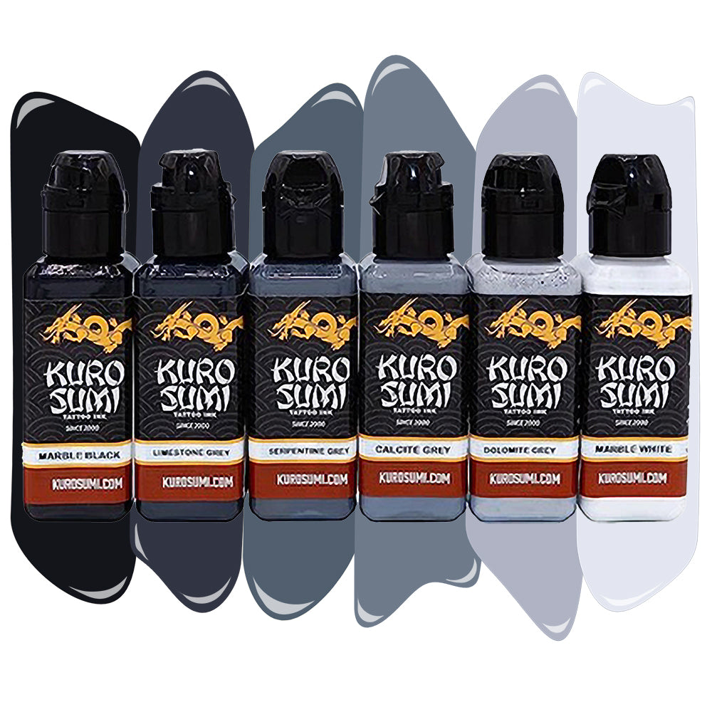 Kuro Sumi - Marble Stone Tattoo Ink Set 1.5oz