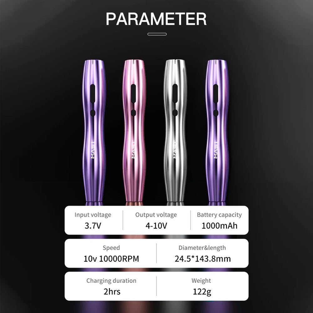 Dragonhawk Mast P20 Wireless Tattoo Machine with 1 Battery — Pick Color