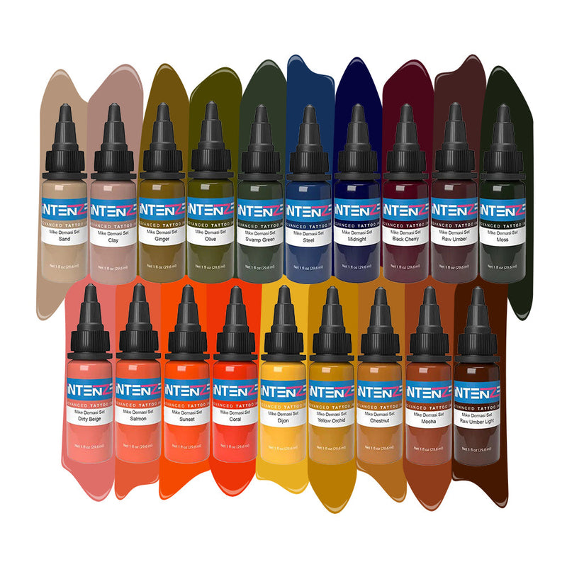 Mike DeMasi Color Portrait Set — Intenze Tattoo Ink — 1oz — 19 Bottles