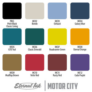Motor City Set of 12 - 1oz Bottles - Eternal Tattoo Ink