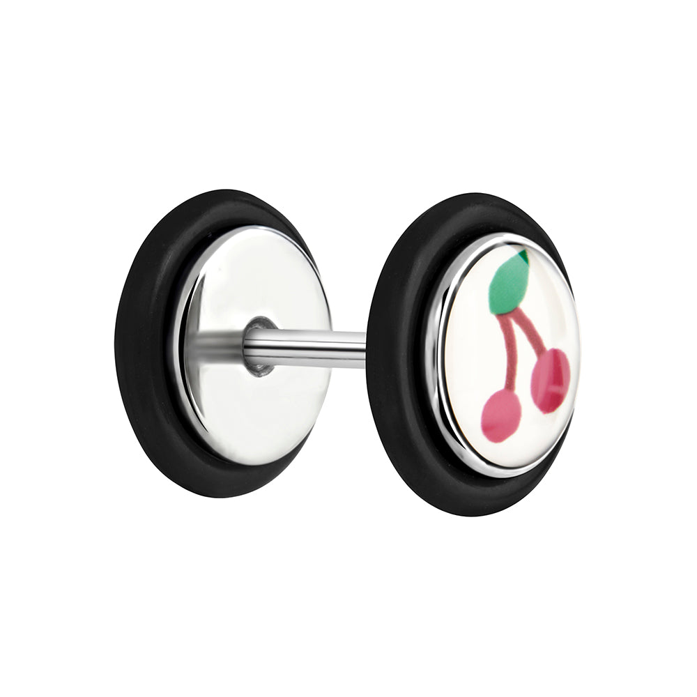 CHERRY illusion Fake Piercing Plug - Price Per 1 Fake Plug
