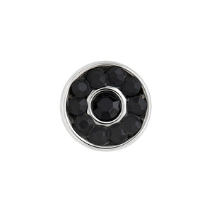 FAKE PLUG 12 Stone Black BLING Fake Piercing - 16g thin post - Price Per 1