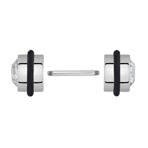 CLEAR GEM illusion Fake Piercing Plug - Price Per 1 Fake Plug