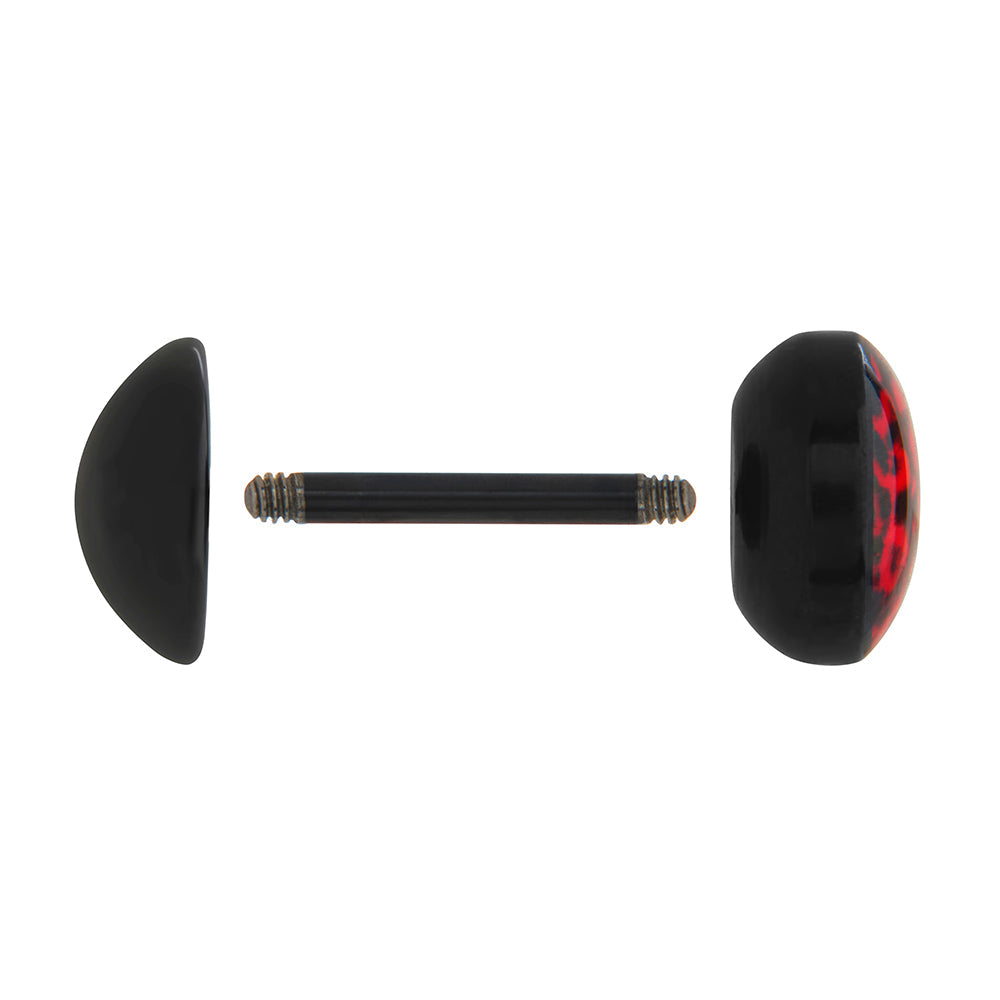 FAKE PLUG Leopard Red Fake Piercing - Price Per 1