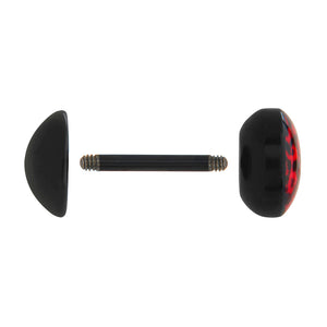 FAKE PLUG Leopard Red Fake Piercing - Price Per 1