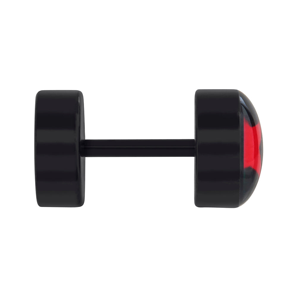 RED STAR FAKE PLUG Big Gauge Illusion Piercing - Price Per 1