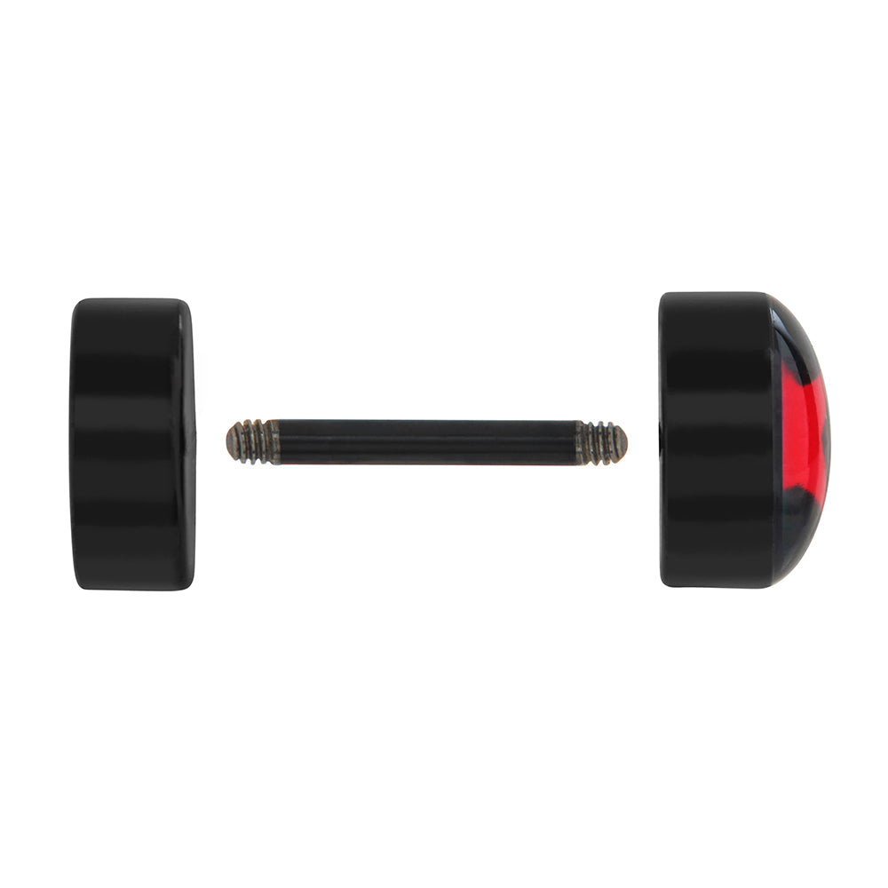 RED STAR FAKE PLUG Big Gauge Illusion Piercing - Price Per 1