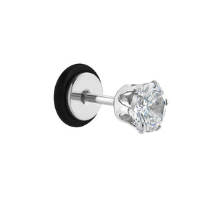 16g Prong Set 6mm Jewel Threaded Stud Earring — Price Per 1